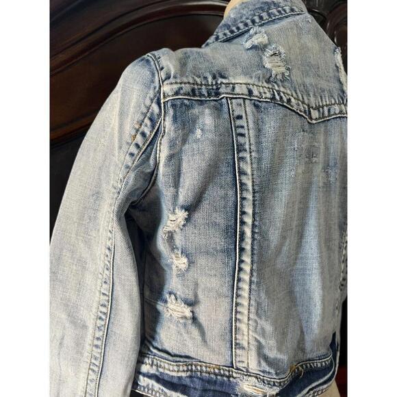 Women's The Best Distressed Denim Jacket By Lost! Size Small Light Wash - Picture 6 of 9